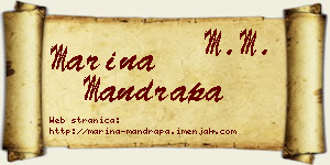Marina Mandrapa vizit kartica